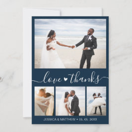 Liefde en Bedankt marinescheepsfoto's Collage Wedd