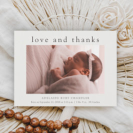 Liefde en Bedankt Minimale Foto Baby