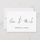 Liefde en Bedankt Minimale fotokalligrafie bruilof (Voorkant)