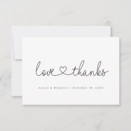 Liefde en Bedankt Minimale script hart foto klein