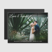 Liefde en Bedankt minimalistische bruiloft foto (Voorkant / Achterkant)