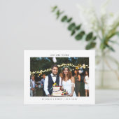 Liefde en Bedankt minimalistische bruiloft Foto be Briefkaart (Staand voorkant)