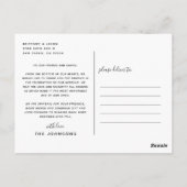 Liefde en Bedankt minimalistische bruiloft Foto be Briefkaart (Achterkant)