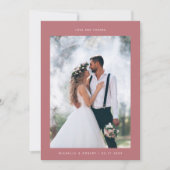 Liefde en Bedankt Minimalistische bruiloft Foto Ro (Voorkant)