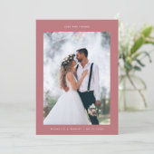 Liefde en Bedankt Minimalistische bruiloft Foto Ro (Staand voorkant)