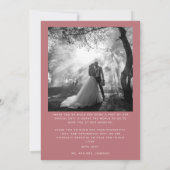 Liefde en Bedankt Minimalistische bruiloft Foto Ro (Achterkant)