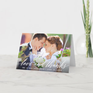 Liefde en Bedankt Modern Calligrafie Wedding Fold