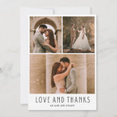 Liefde en Bedankt Modern Foto bedankt (Voorkant)