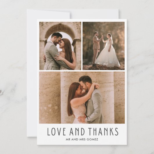 Liefde en Bedankt Modern Foto bedankt (Voorkant)