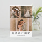 Liefde en Bedankt Modern Foto bedankt (Staand voorkant)