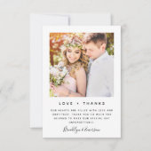 Liefde en Bedankt Modern Photo Wedding (Voorkant)