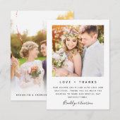 Liefde en Bedankt Modern Photo Wedding (Voorkant / Achterkant)