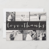 Liefde en Bedankt Modern Script 6 Foto Bruiloft (Voorkant)