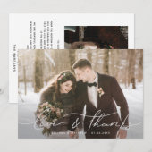 Liefde en Bedankt Modern Script Weddenfoto (Voorkant / Achterkant)