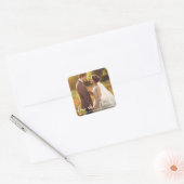 Liefde en Bedankt Modern Wedding Bedankt Foto Vierkante Sticker (Envelop)