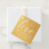 Liefde en Bedankt Modern Wedding Monogram Foto Bedankjes Labels (Met doos)
