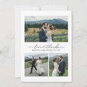 Liefde en Bedankt Modern Wedding Photo Collage (Voorkant)