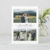 Liefde en Bedankt Modern Wedding Photo Collage (Staand voorkant)
