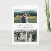 Liefde en Bedankt Modern Wedding Photo Collage (Voorkant)