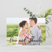 Liefde en Bedankt Moderne bruiloft Foto B (Staand voorkant)