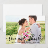 Liefde en Bedankt Moderne bruiloft Foto B (Voorkant / Achterkant)