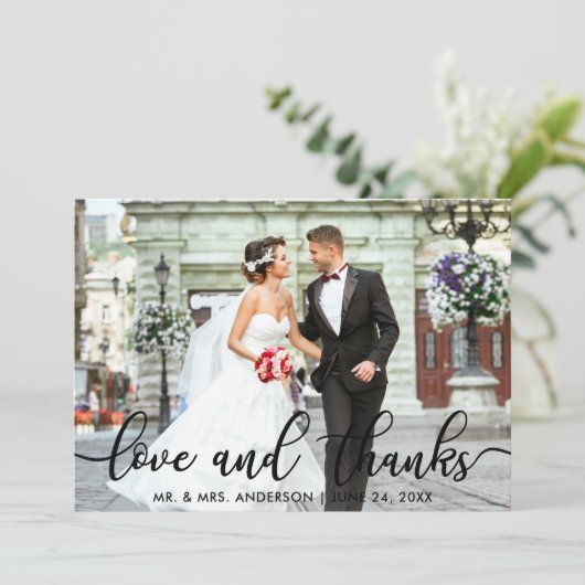 Liefde en Bedankt Moderne bruiloft Foto: Bedankt S (Staand voorkant)