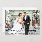 Liefde en Bedankt Moderne bruiloft Foto: Bedankt S (Voorkant / Achterkant)