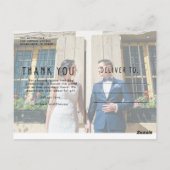 Liefde en Bedankt Moderne bruiloft Hartelijk dank Briefkaart (Achterkant)