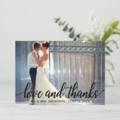 Liefde en Bedankt Moderne bruiloft Mr en Mrs Foto (Staand voorkant)
