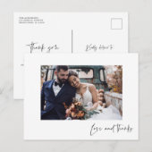 Liefde en Bedankt Moderne foto Dank u Briefkaart (Voorkant / Achterkant)