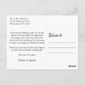 Liefde en Bedankt | Moderne hartfoto Dank u Briefkaart (Achterkant)