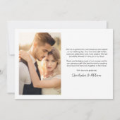 Liefde en Bedankt Moderne Minimalistische 2 foto b (Achterkant)