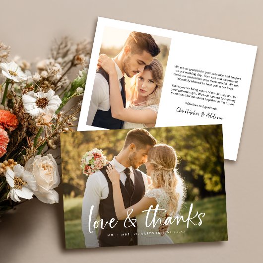 Liefde en Bedankt Moderne Minimalistische 2 foto b