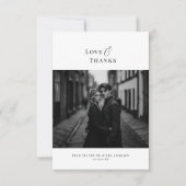 Liefde en Bedankt | Moderne minimalistische bruilo (Voorkant)