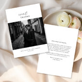 Liefde en Bedankt | Moderne minimalistische bruilo