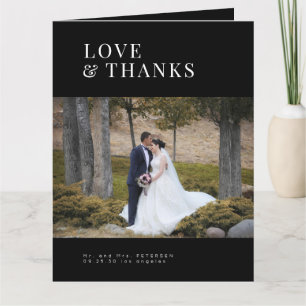 Liefde en bedankt moderne, minimalistische fotobru