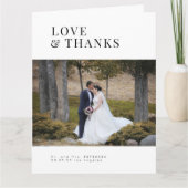 Liefde en bedankt moderne, minimalistische fotobru (Voorkant)