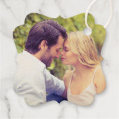 Liefde en Bedankt Moderne trouwfoto Bedankjes Labels (Achterkant)