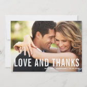 Liefde en Bedankt | Moderne typografie foto bruilo (Voorkant)