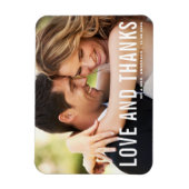 Liefde en Bedankt | Moderne typografie foto bruilo Magneet (Verticaal)