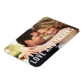 Liefde en Bedankt | Moderne typografie foto bruilo Magneet (Linkerzijde)