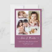 Liefde en Bedankt | Moderne vier nieuwe baby met f (Voorkant)