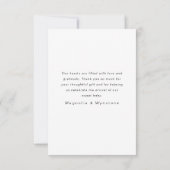 Liefde en Bedankt | Moderne vier nieuwe baby met f (Achterkant)