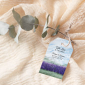Liefde en Bedankt Mountain Lavender Landscape Cadeaulabel