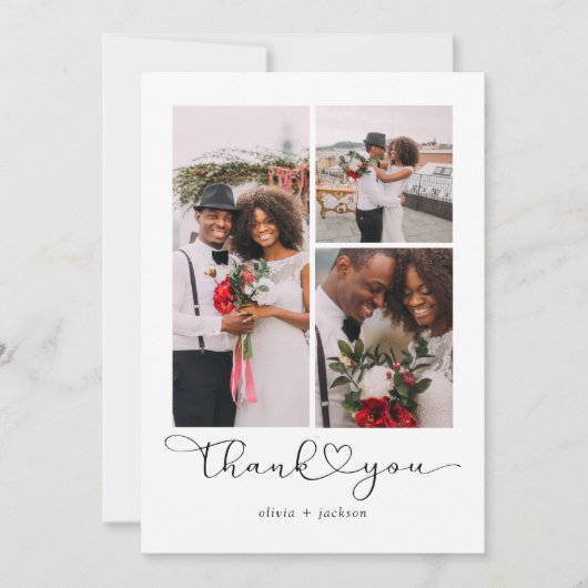 Liefde en Bedankt Multi Photo Wedding (Voorkant)