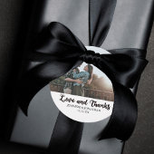 Liefde en Bedankt Paar Foto Chic Bruiloft Bedankjes Labels