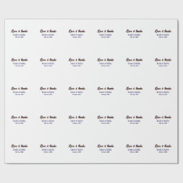 Liefde en bedankt paarse oranje paar naam datum cadeaupapier