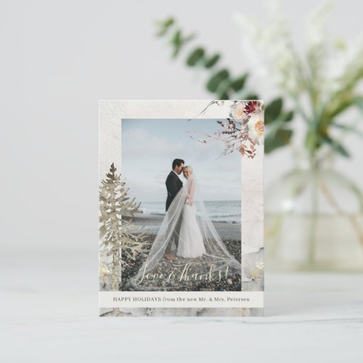 Liefde en bedankt pasgetrouwden Kerst feestdagen f (Staand voorkant)