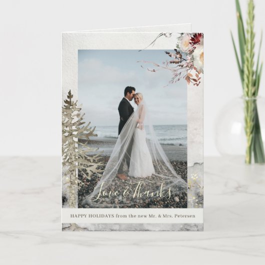 Liefde en bedankt pasgetrouwden Kerst feestdagen f (Voorkant)