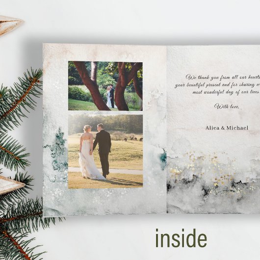 Liefde en bedankt pasgetrouwden Kerst feestdagen f Kaart